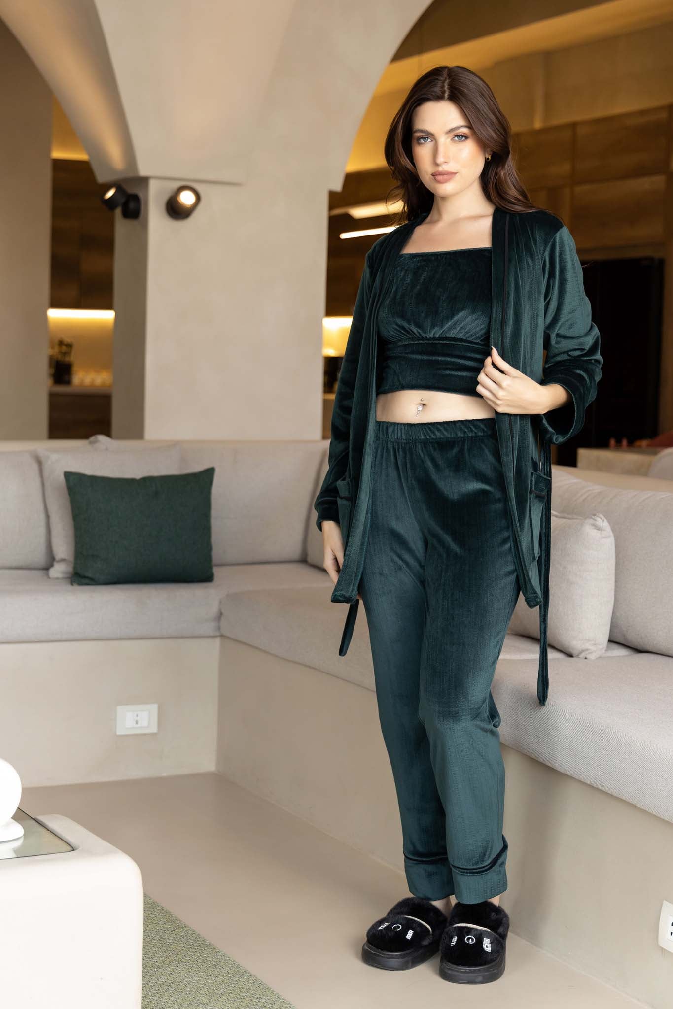 Velvet Chic Loungewear: Soft, Stylish, and Perfectly Relaxed Set.