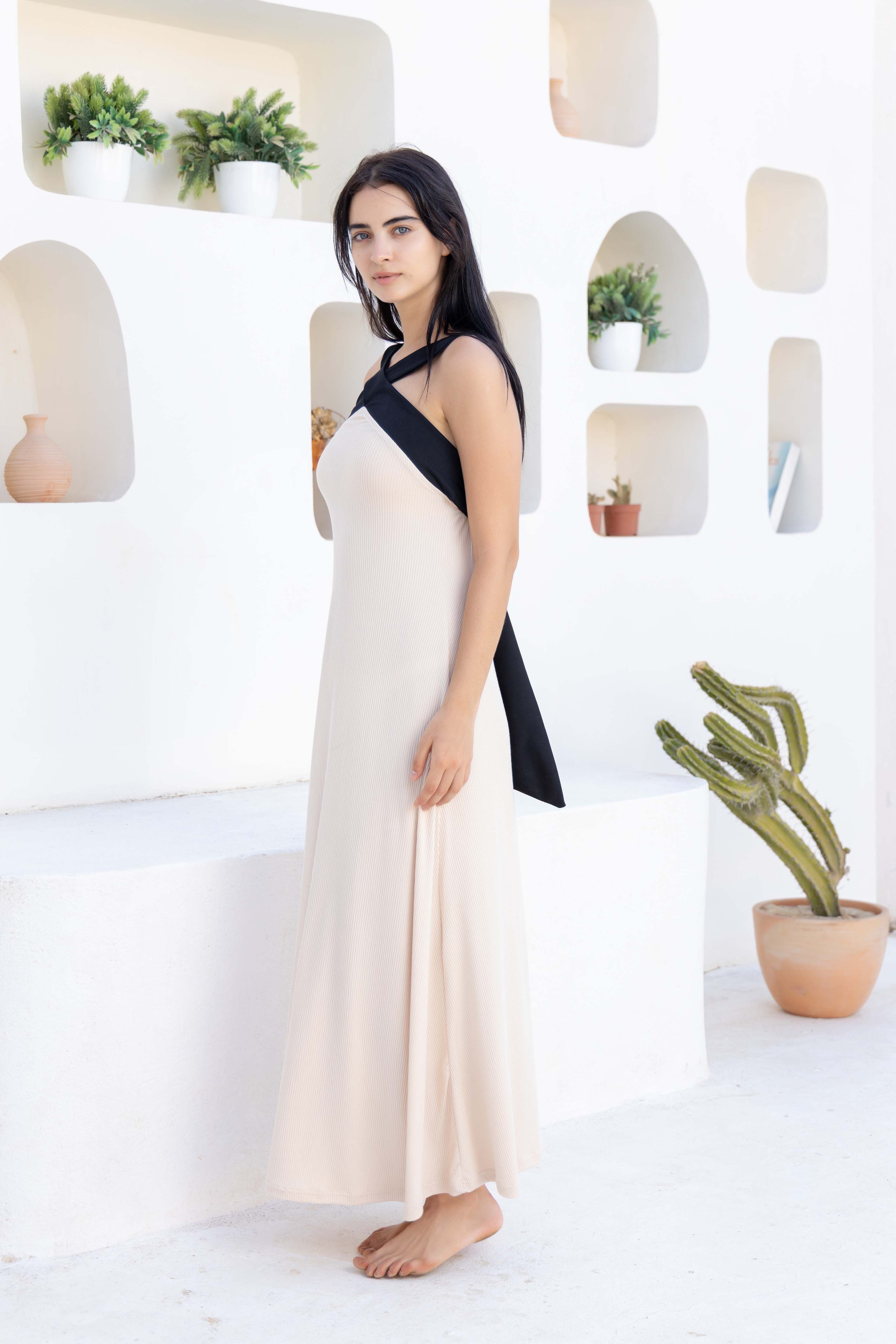 Crisscross Strap Maxi Dress