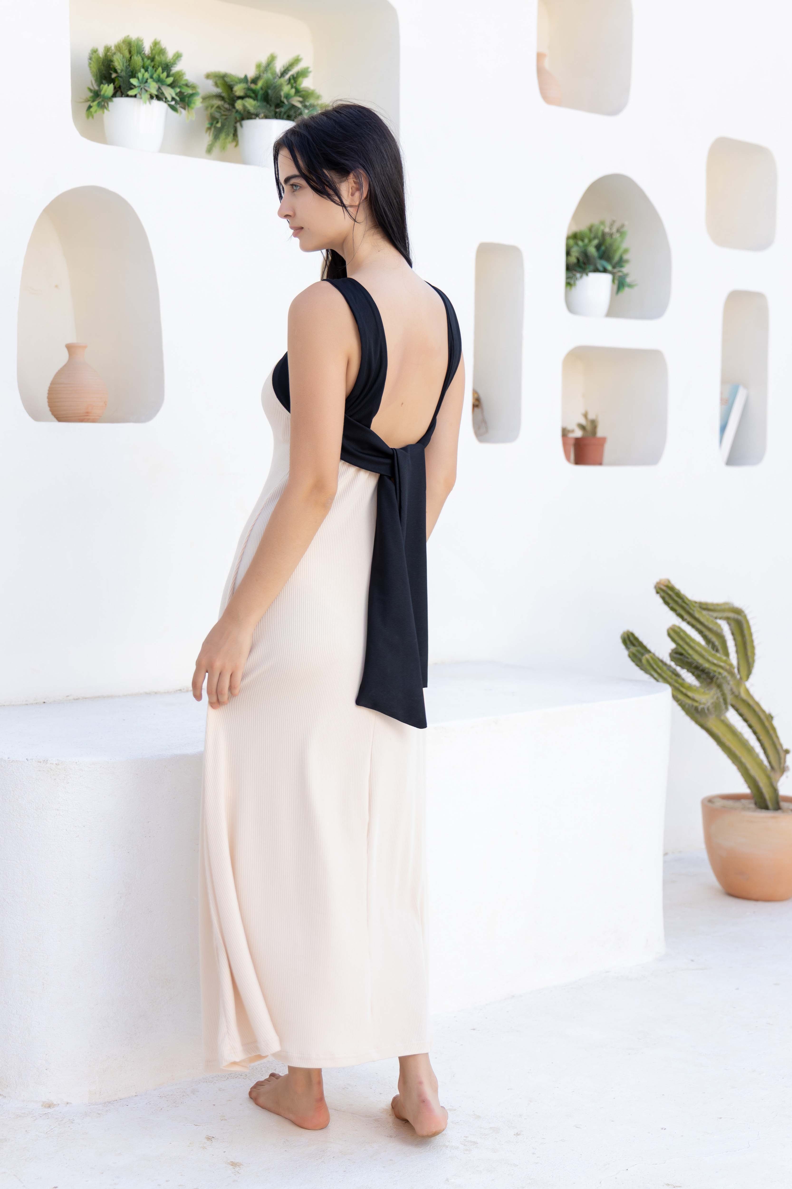 Crisscross Strap Maxi Dress