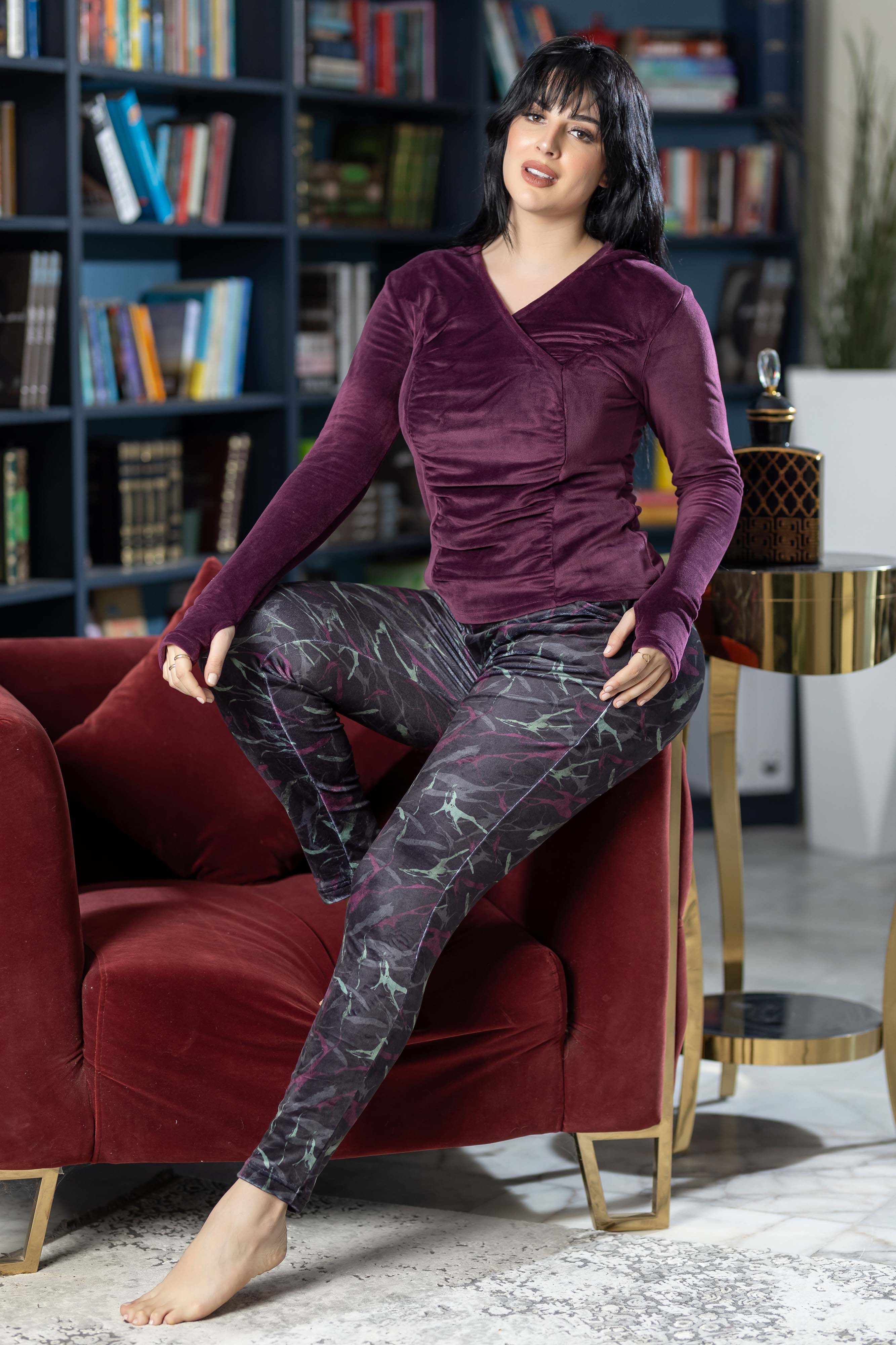 بيجامة مخملية قطعتين