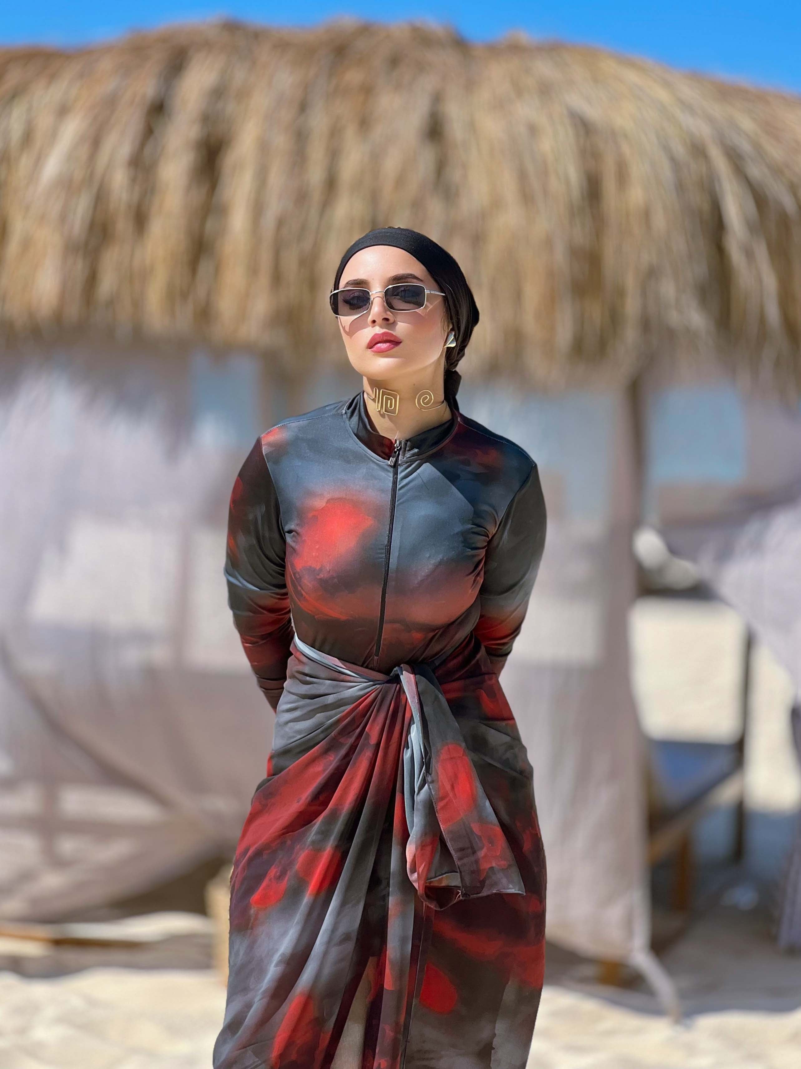 Women’s Burkini 5 Pieces Modest Swimwear Set