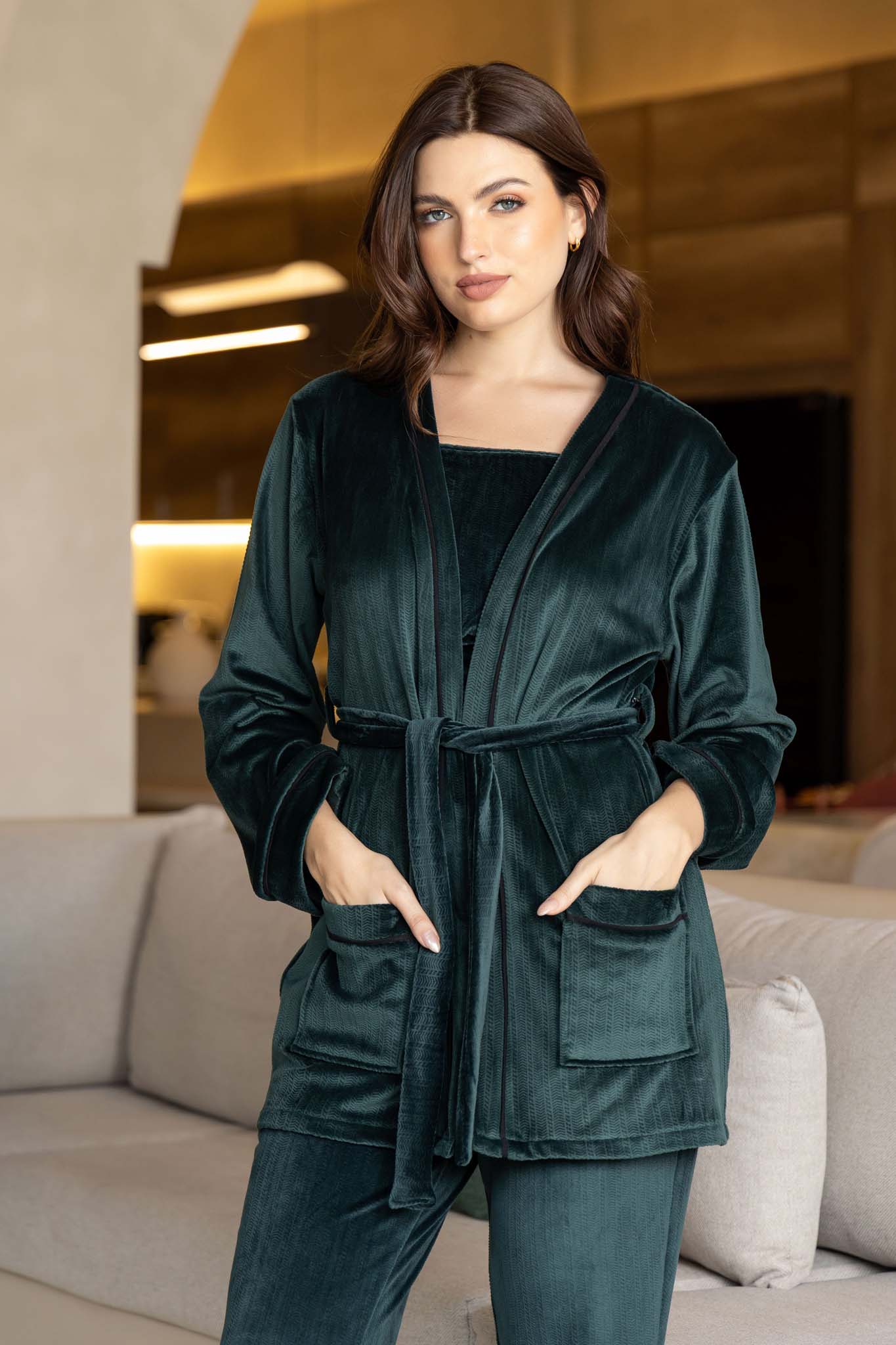 Velvet Chic Loungewear: Soft, Stylish, and Perfectly Relaxed Set.