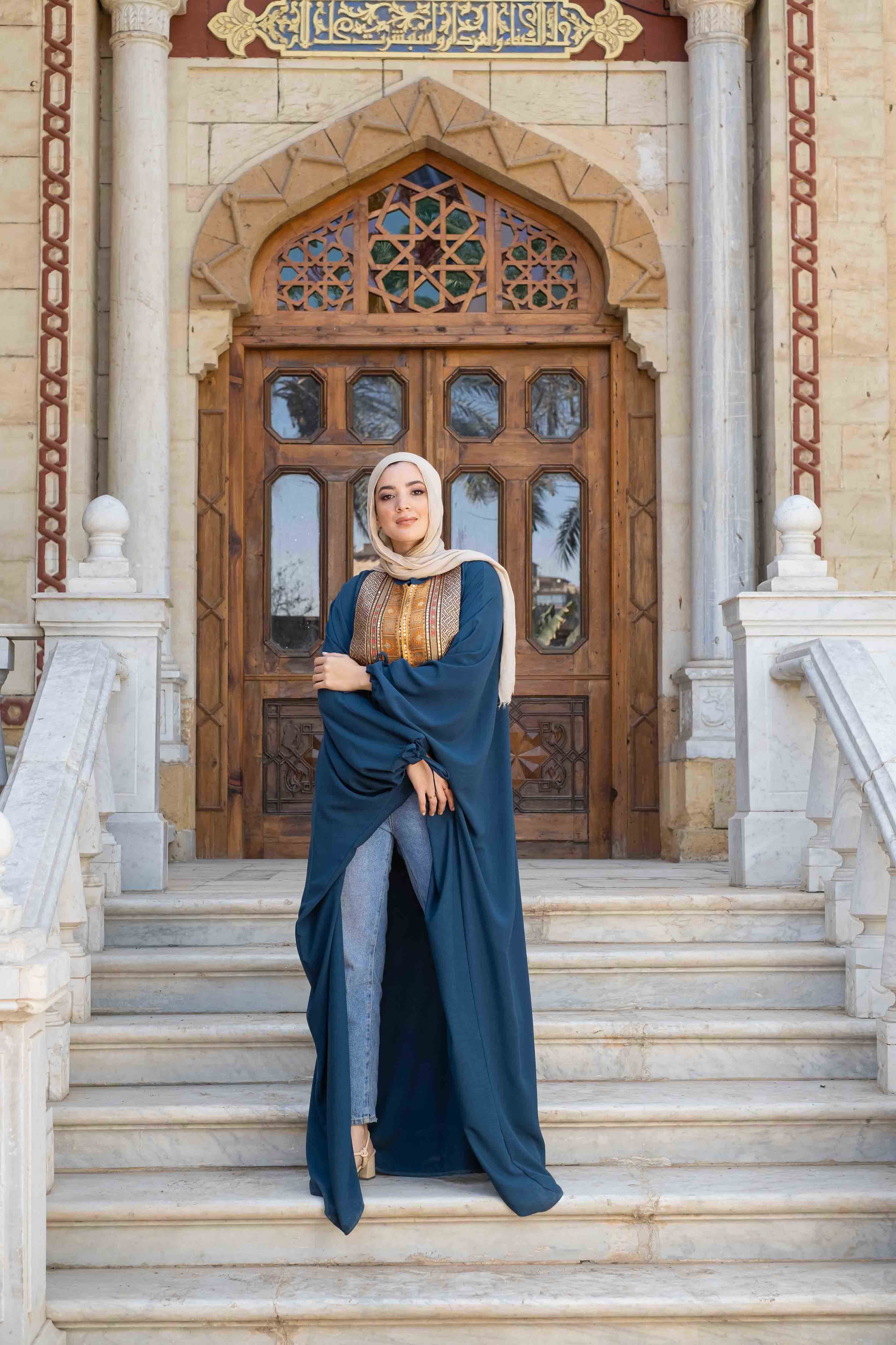 half front abaya