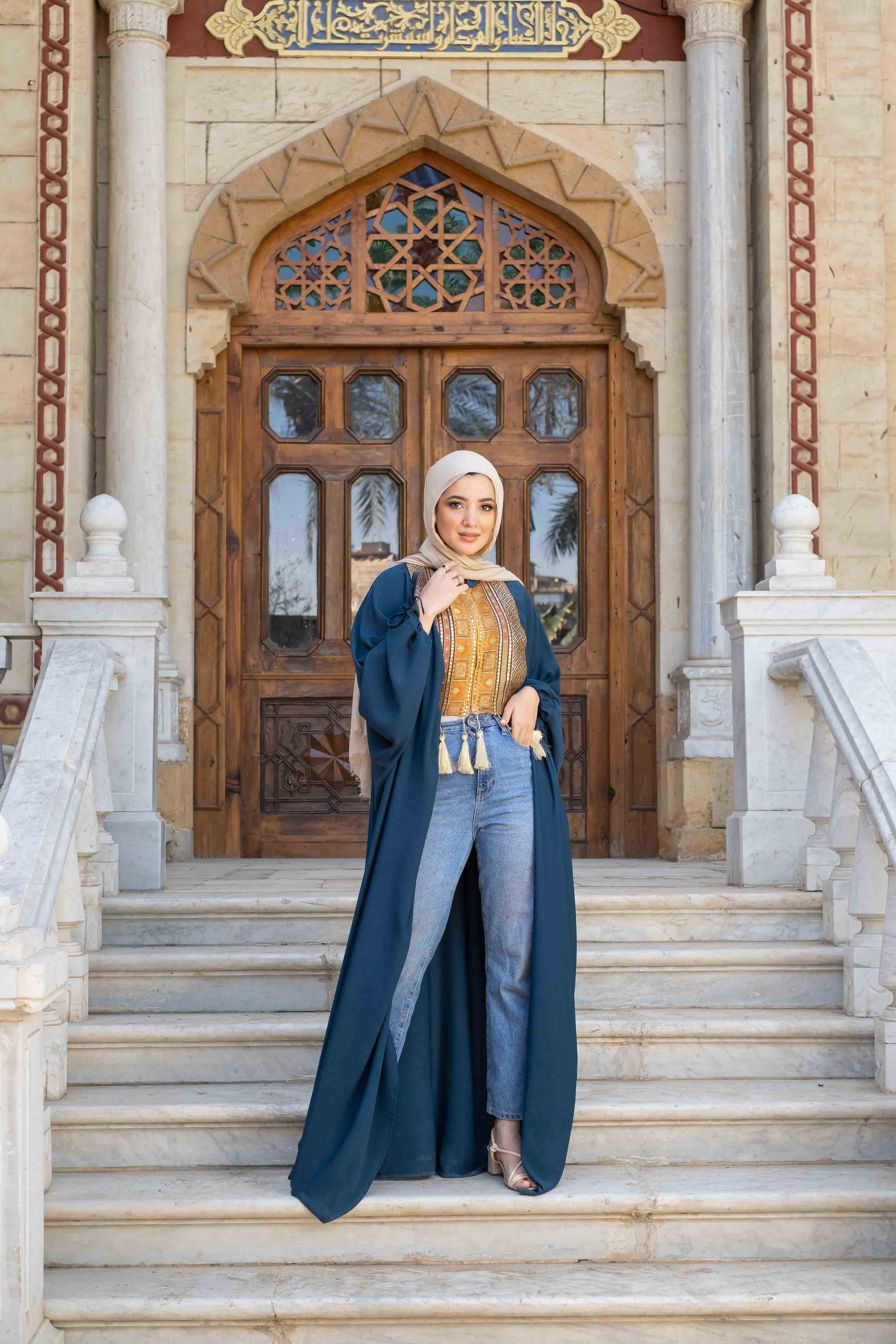 half front abaya