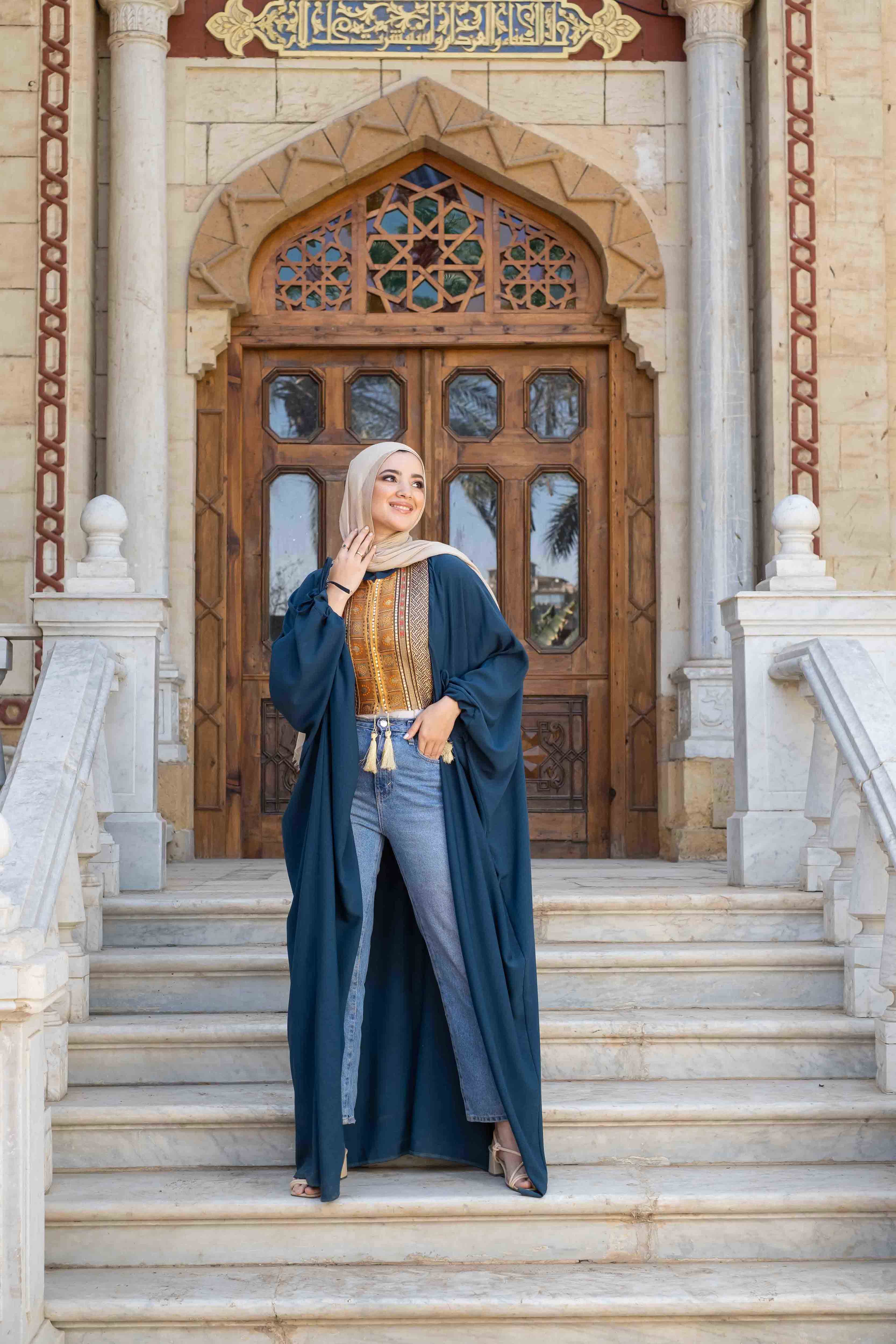 half front abaya