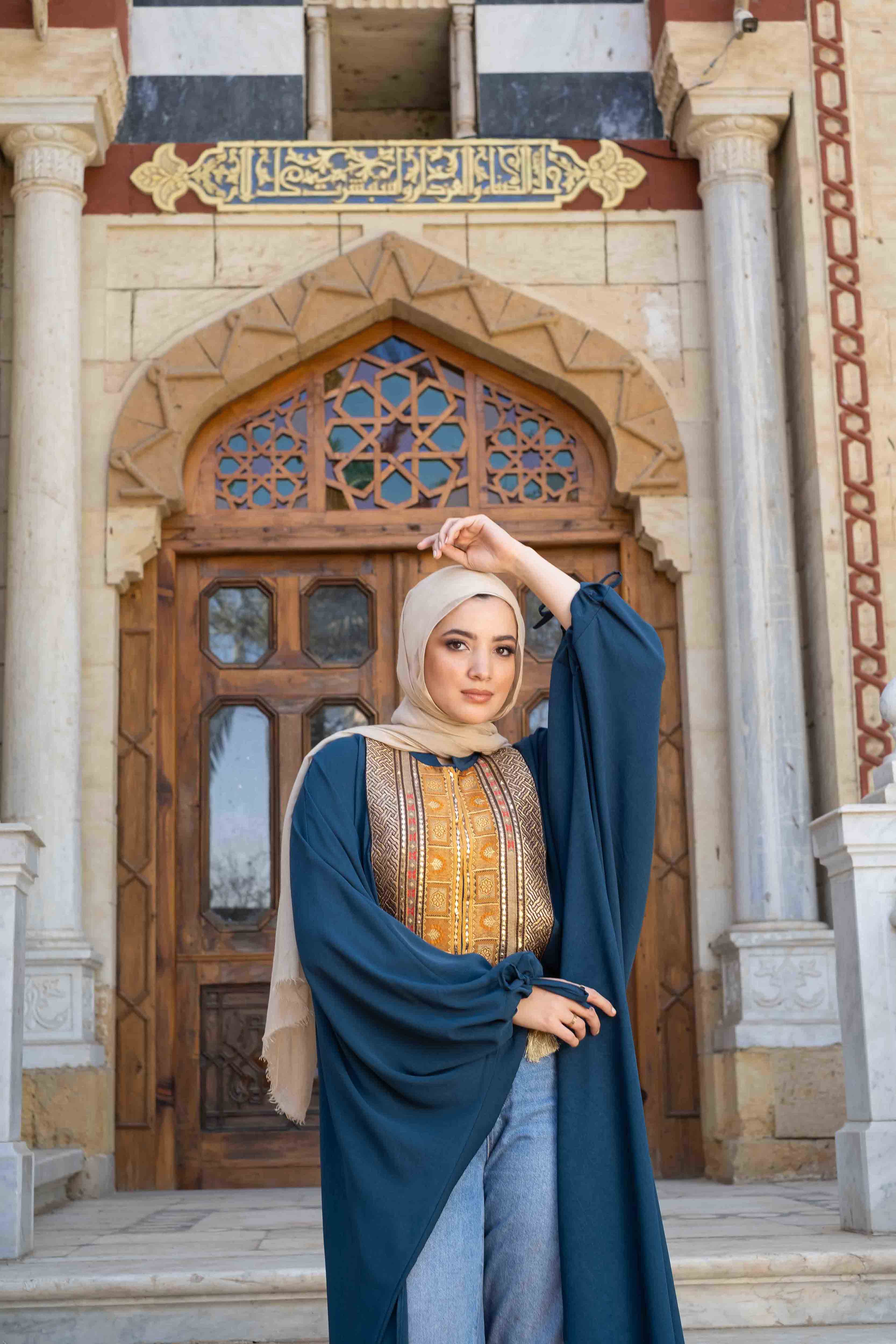 half front abaya