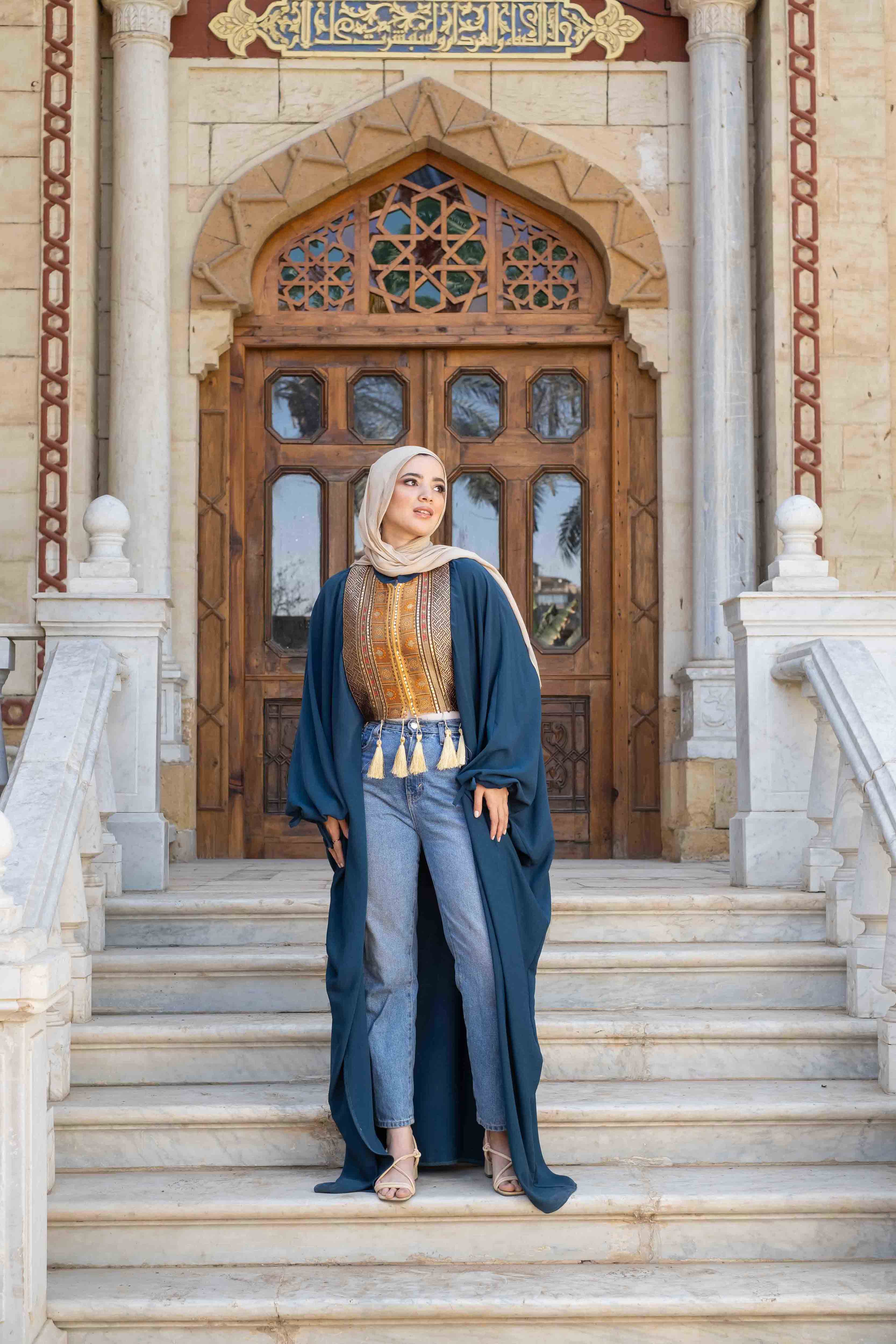 half front abaya