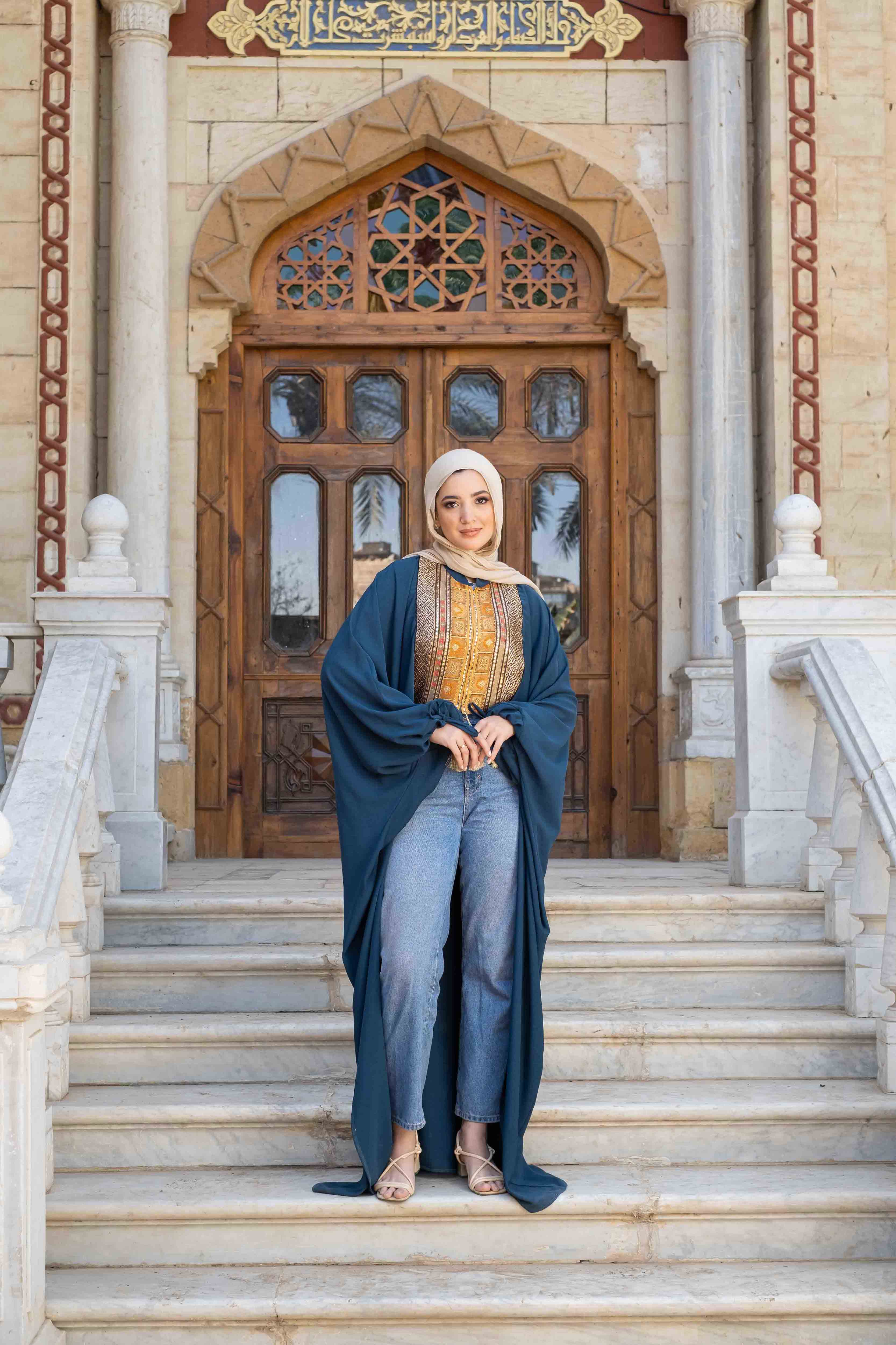 half front abaya