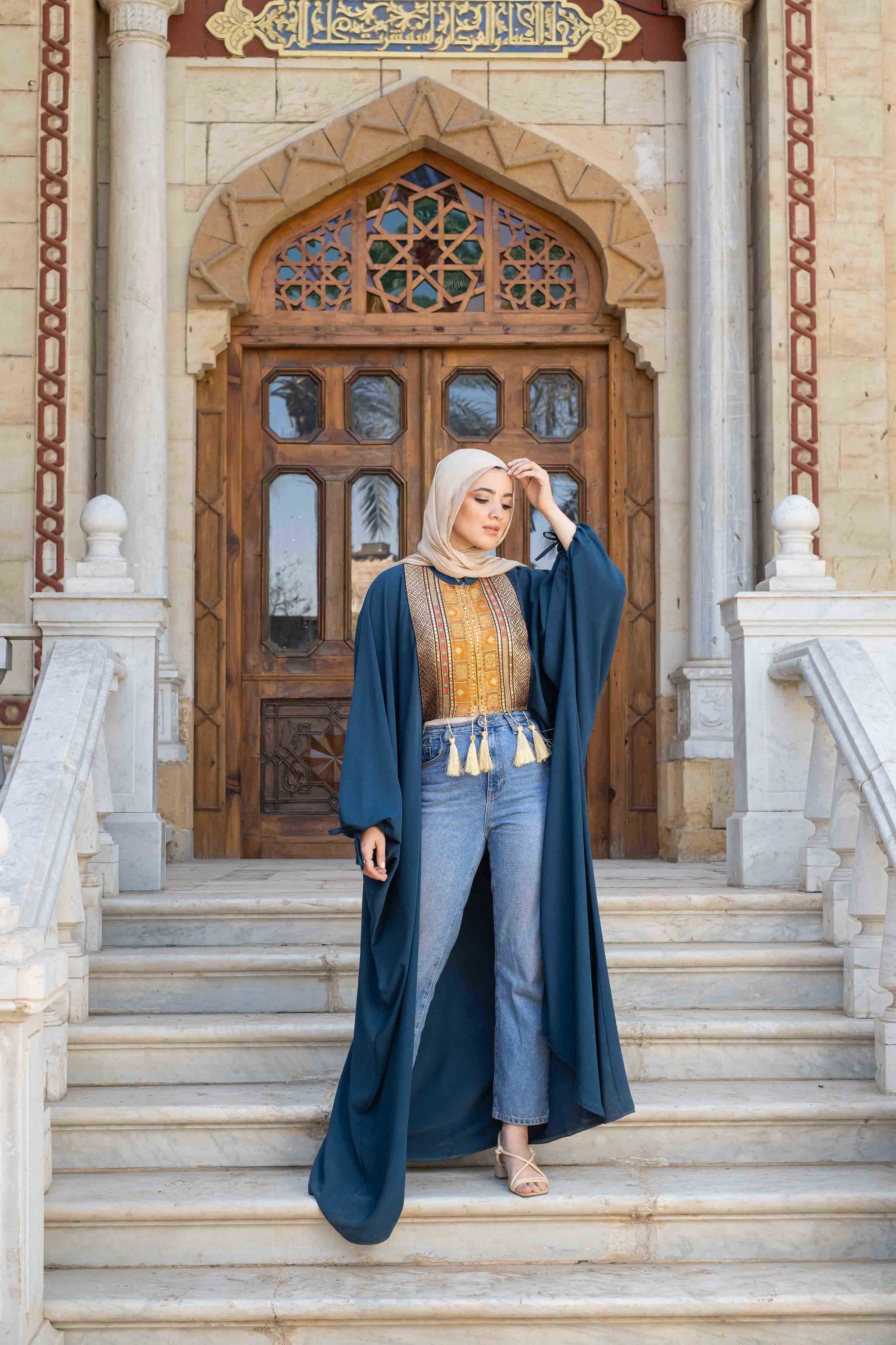 half front abaya