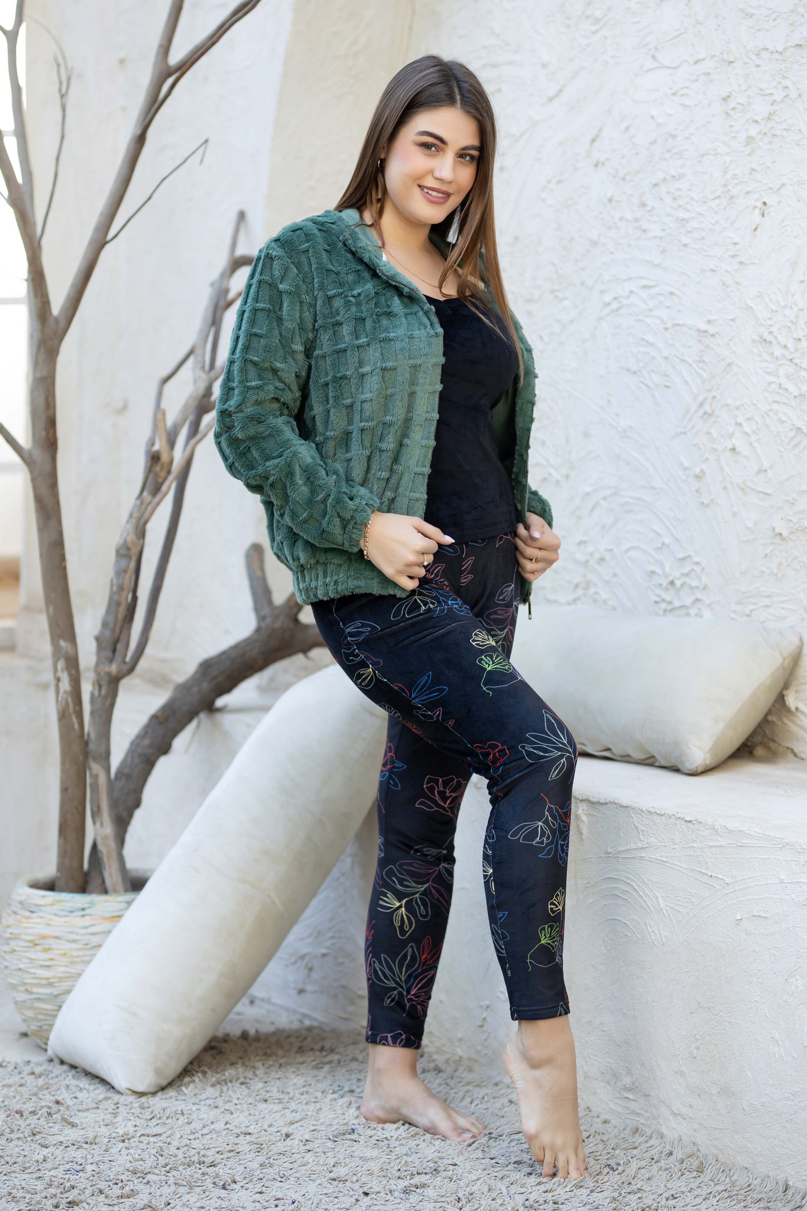 3 قطع بيجامة فرو