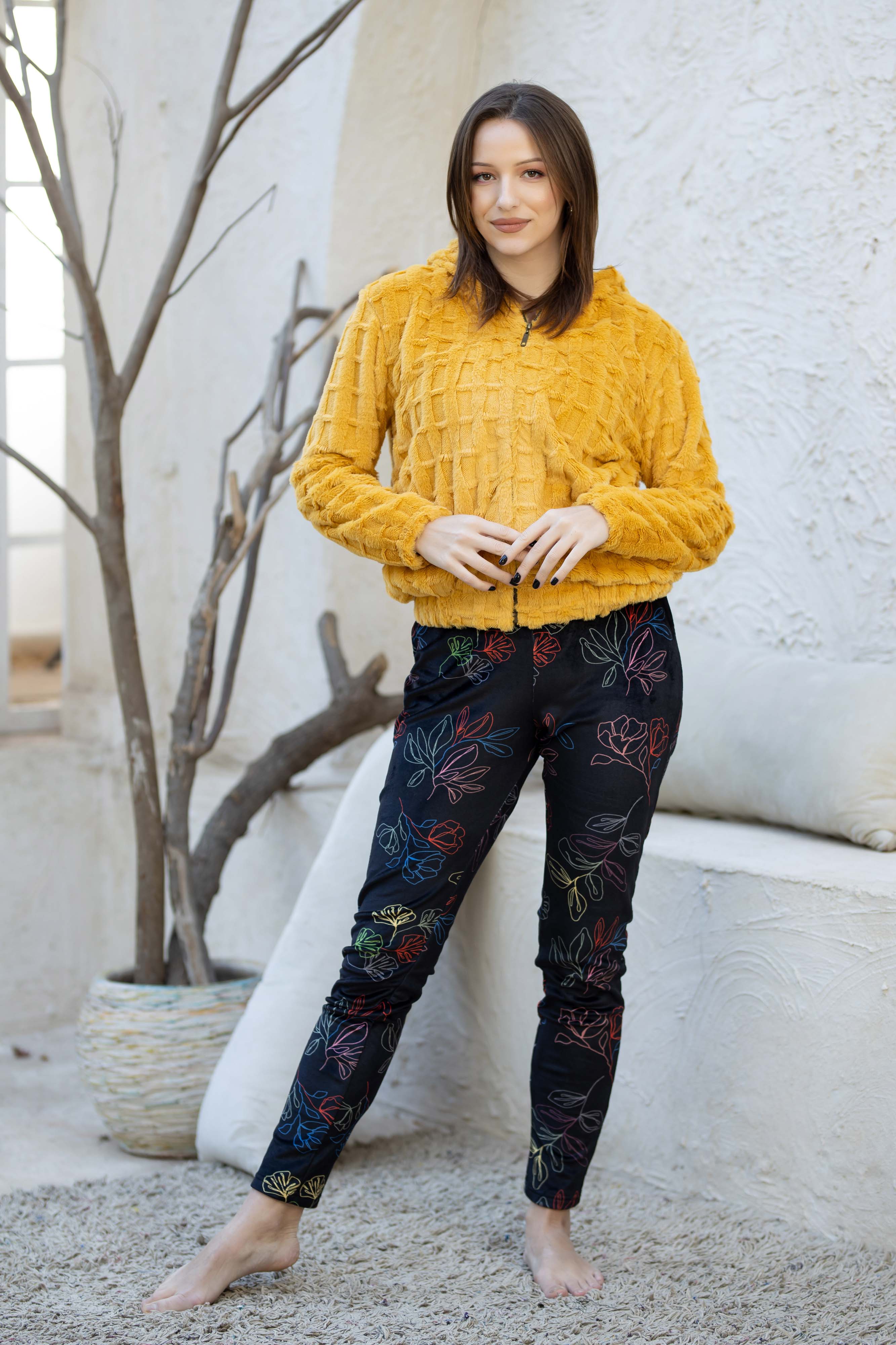 3 قطع بيجامة فرو