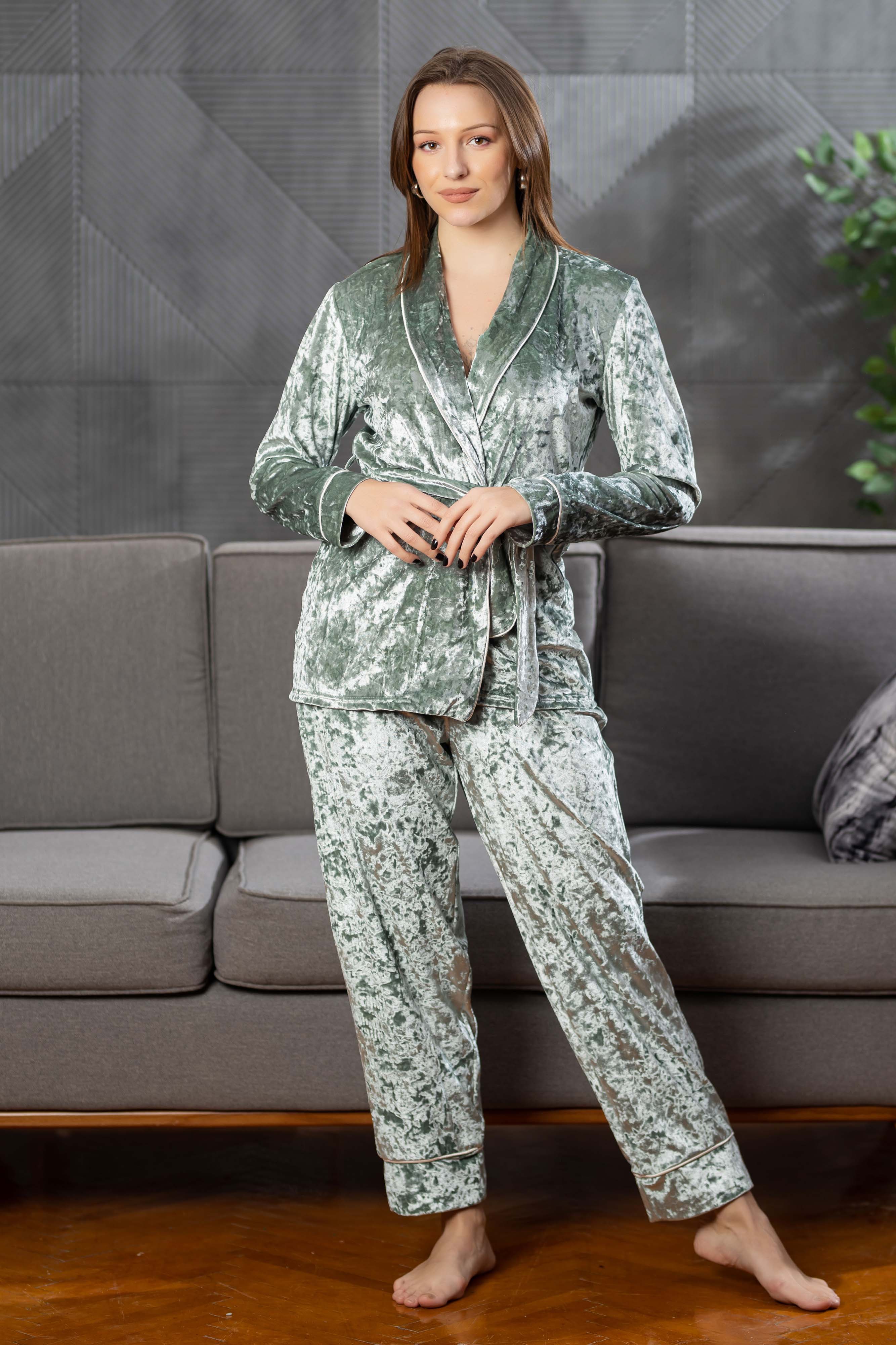 2 PCS VELVET PJ