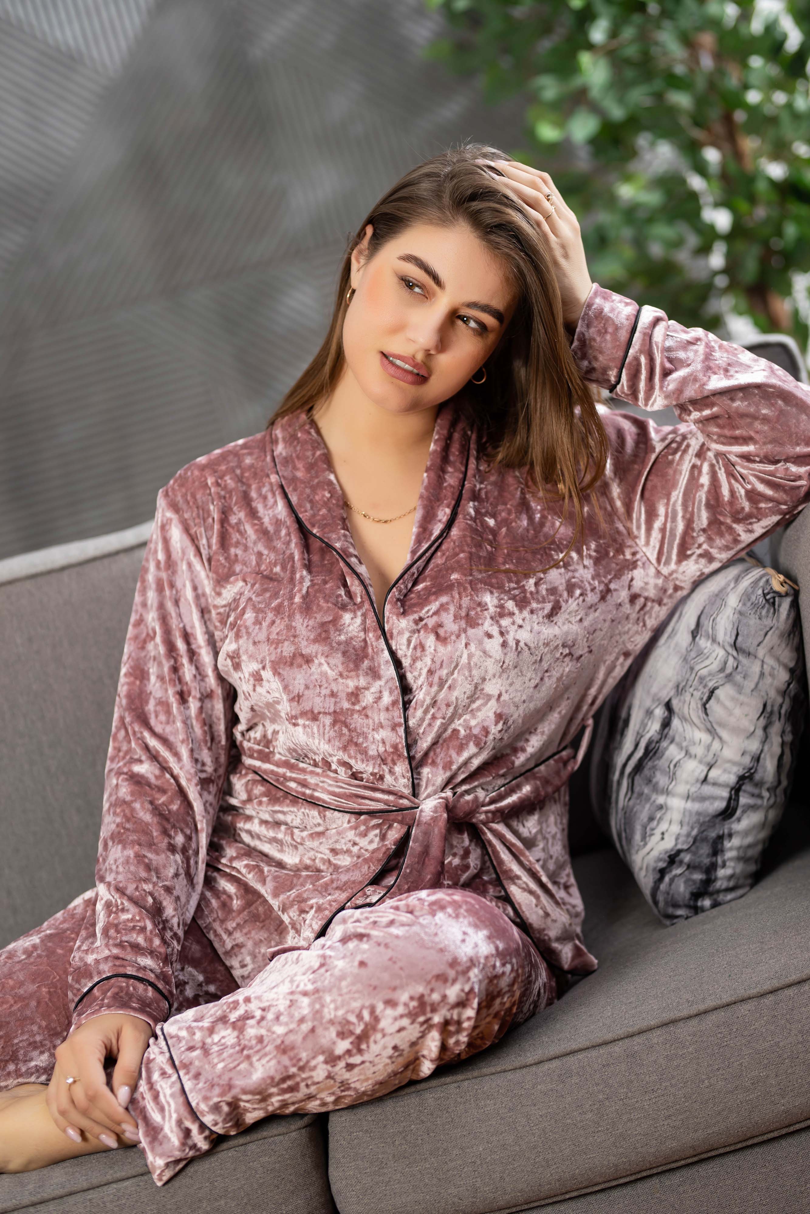 2 PCS VELVET PJ