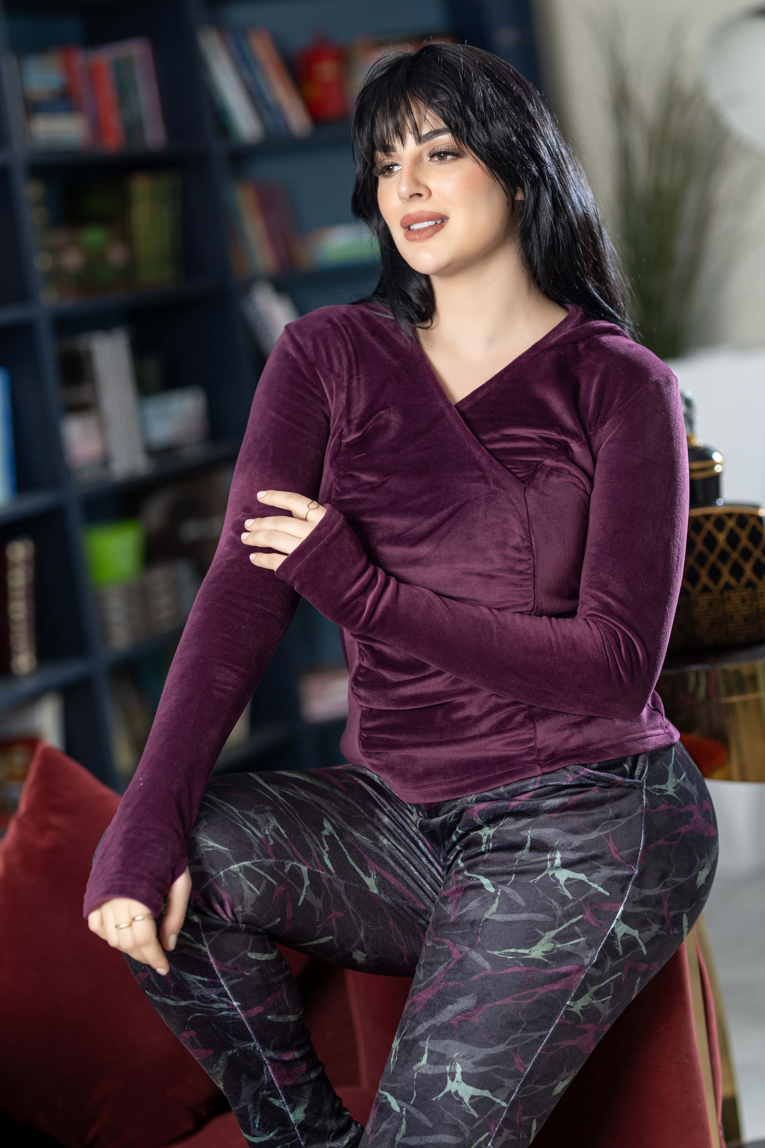 بيجامة مخملية قطعتين