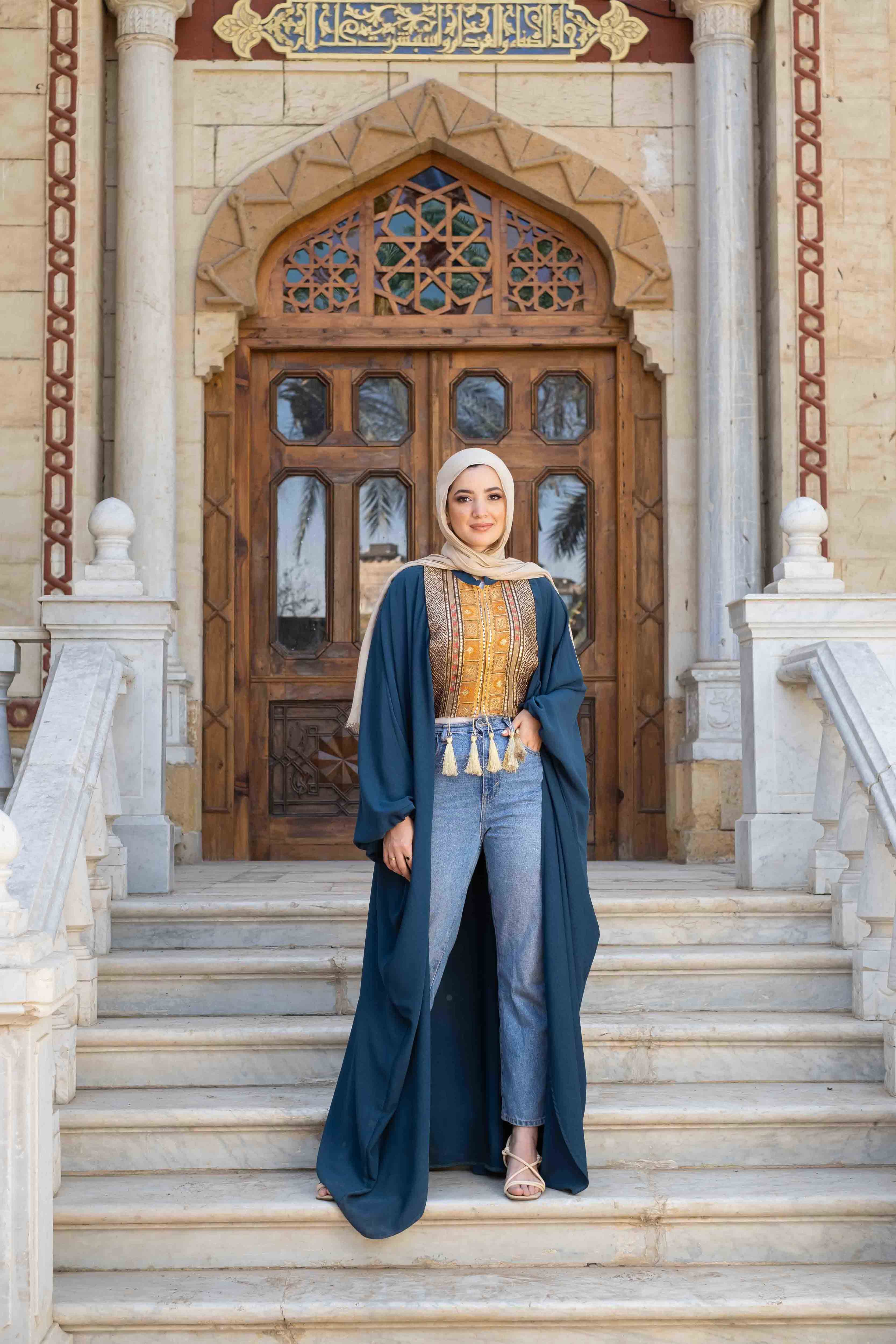 half front abaya