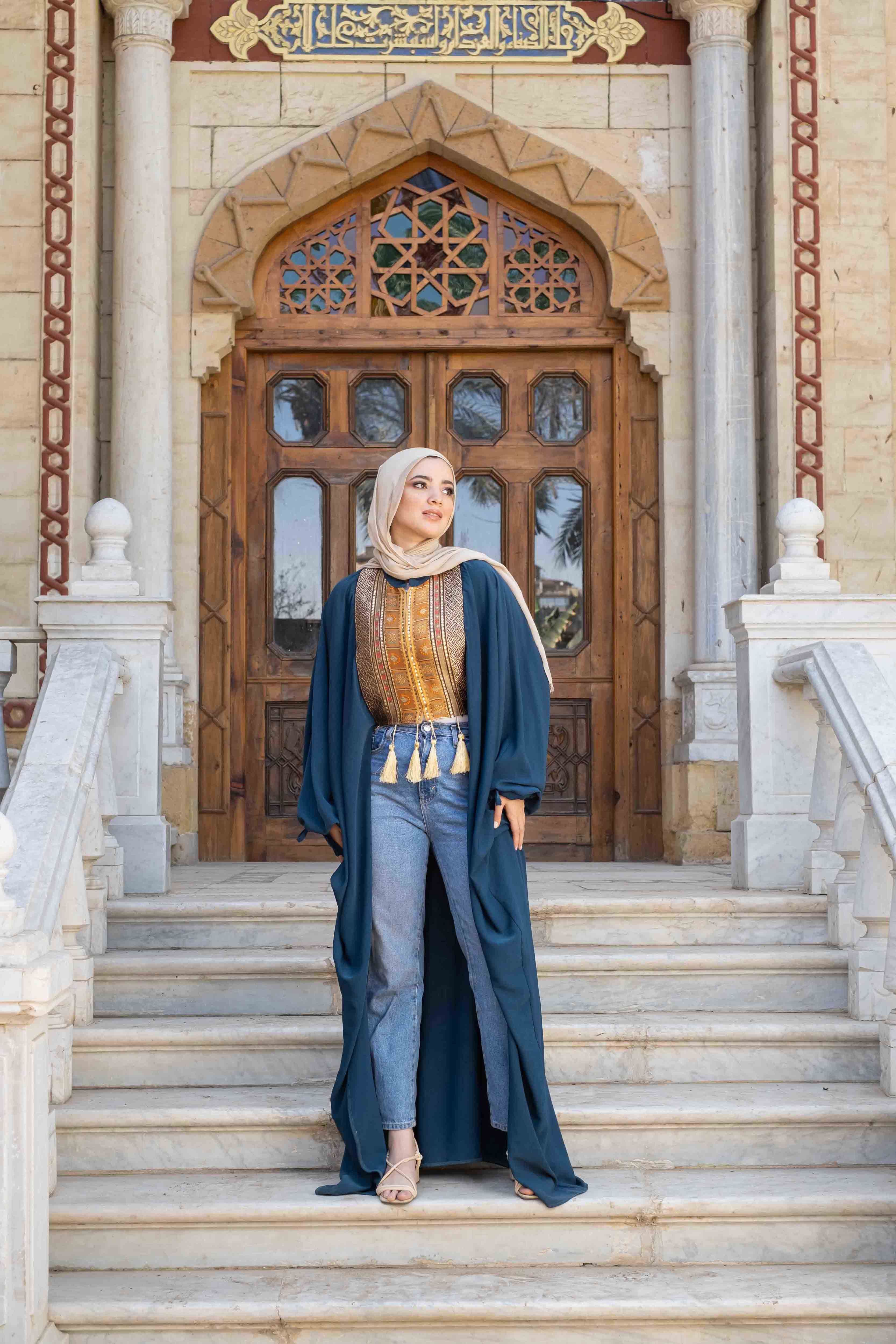 half front abaya