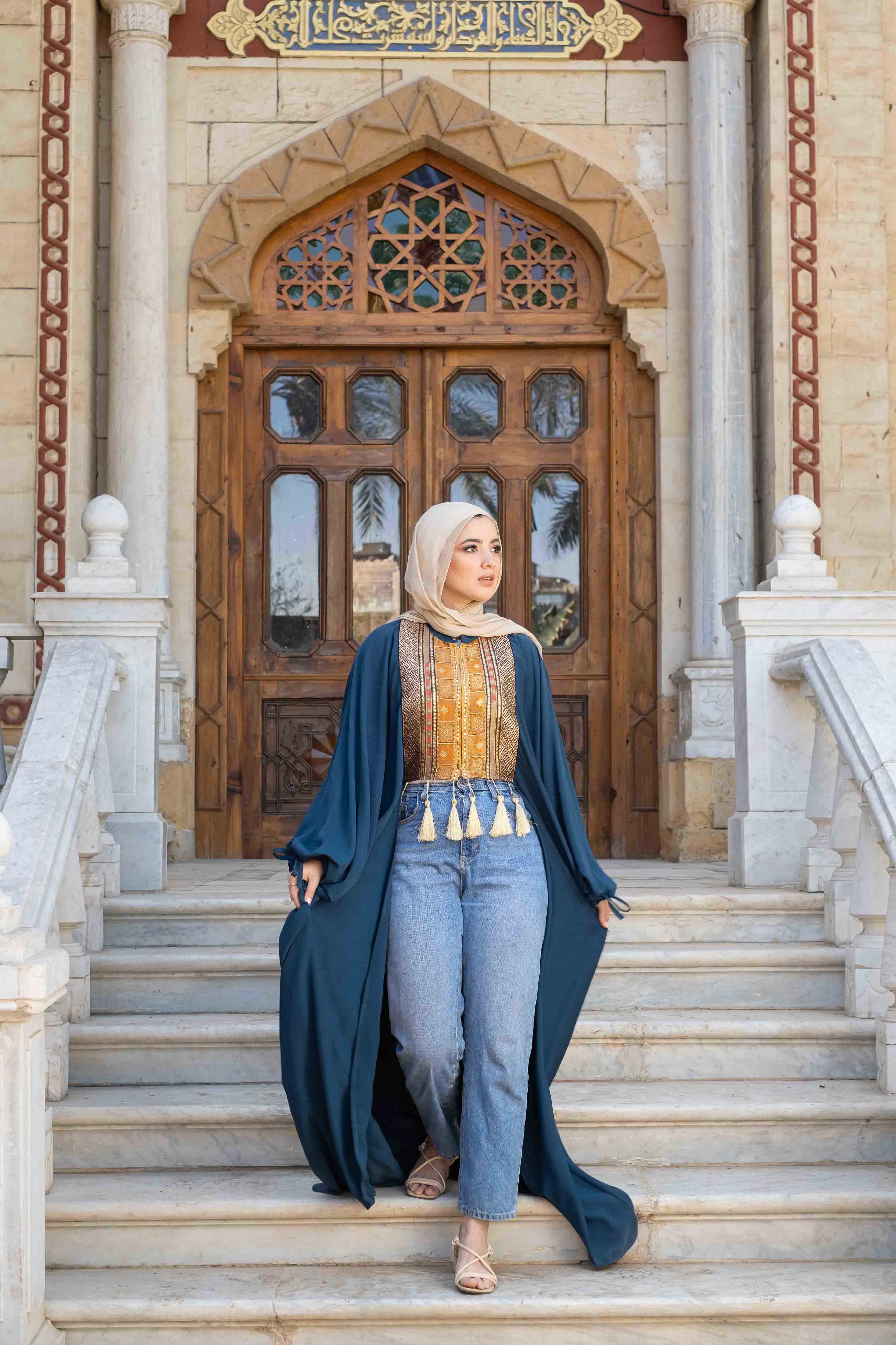 half front abaya