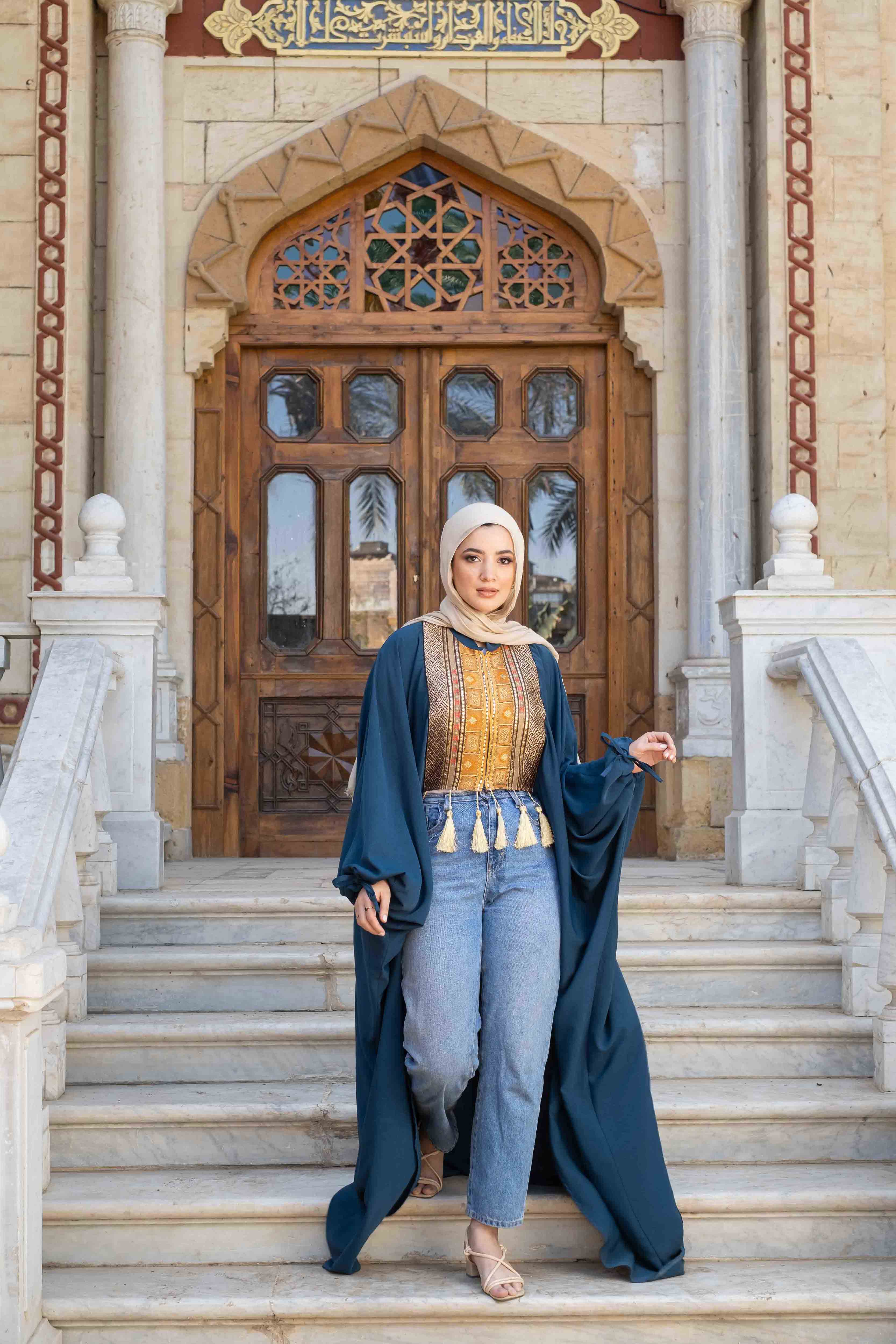 half front abaya